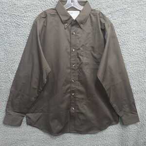 Five Four Shirt Men's‎ XL Army Green Long Sleeve Button Up Casual Work Pockets